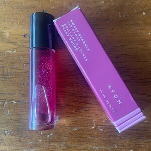 New In Box Avon Sweet Sparkle Lip Gloss Raspberry Roller Ball